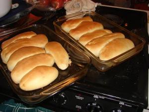 Homemade Hot dog buns, fresh out of the oven